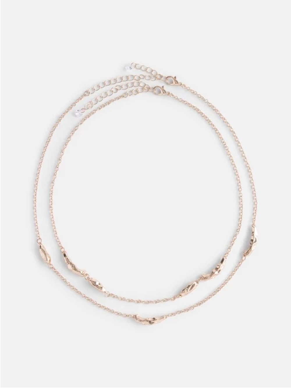 Scenario Women's Gold Tone 2 Piece Layered Necklace Set NWT